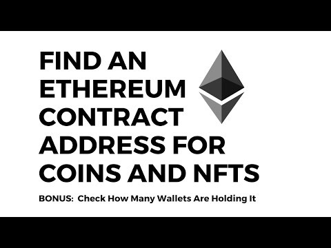 Find Ethereum Contract Address & See How Many Wallets Hold a Coin or NFT