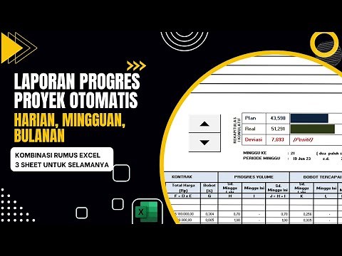 LAPORAN PROGRES PROYEK (HARIAN, MINGGUAN, BULANAN) OTOMATIS - KOMBINASI RUMUS EXCEL - PART 1