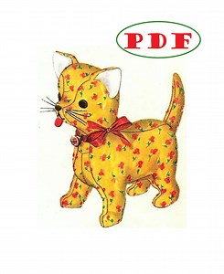 Retro Stuffed Animal Pattern, Cat Kitten Dog Puppy Horse Bunny Rabbit -9" to 10" Tall Old Fashion Stuffies - Printable PDF Download - Etsy