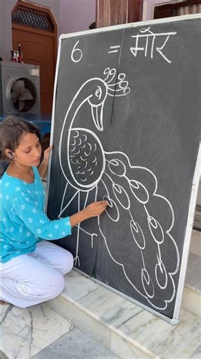How to draw beautiful Peacock 🦚 drawing #shorts #art