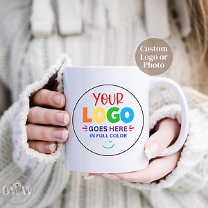 Custom Logo Mug Company Logo Coffee Mug Custom Mug Logo Corporate Gifts for Clients Photo Mug Wedding Logo Mugs Corporate Holiday Gift Work - Etsy