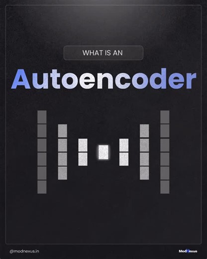 ModNexus on Instagram: "Understanding the architecture of an Autoencoder is essential for mastering unsupervised learning and data compression. What is an Autoencoder? An autoencoder is a specialized neural network designed to compress input data into a lower-dimensional representation (encoding) and then reconstruct it back to its original form (decoding). This process forces the model to capture only the most vital features of the data. ​ Core Components -Encoder: This layer compresses the inp