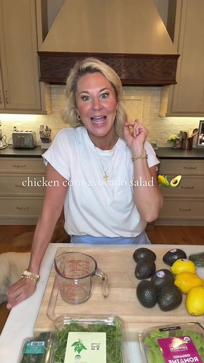 This avocado corn chicken salad is SO good for summer 🥑🌽✨ Perfect for lunches, hosting by the pool, or an easy high-protein dinner. Ingredients: • 4 chicken breasts, diced • 2 heads romaine, sliced • 2 cups arugula • 3 large avocados, diced • 4 ears corn, kernels removed • 1/4 cup chopped shallots • 1/4 cup chopped dill Seasoning for chicken: • Salt pepper • Paprika • Smoked paprika • Cumin • Chili powder • Garlic powder • Onion powder • Olive oil Dressing: • 1/3 cup olive oil • 3 tbsp champag