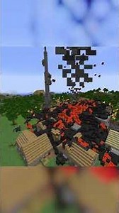 Minecraft Village vs Tectonic Missile (HBM Nuclear Tech Mod & Tektopia Mod 1.12.2)