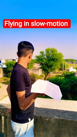 paper plane/ airplane/ glider flying at slow motion 🥰🥰🥰 #kite #slowmotion #shorts