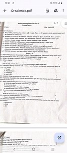 10:27 乙10-science.pdfModel Question Paper for Class X1/7 Sci... | Filo