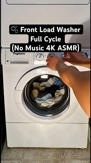 🫧 Front Load Washer Full Cycle (No Music 4K ASMR)