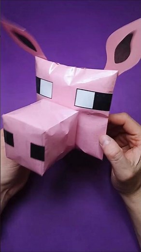 Minecraft Pig Paper Squishy 3D! 🐷 Giant Snout