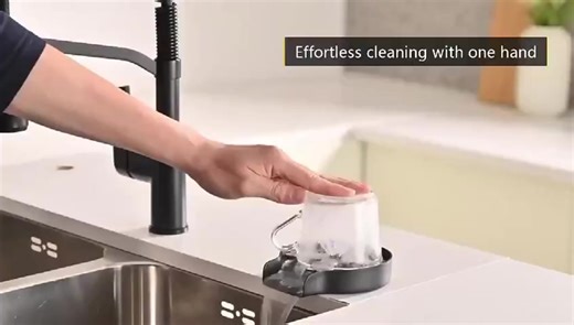 The Cup Washer with Sink is a high-quality, functional addition to your home bar or kitchen counter. Made from durable stainless steel, this single cup washer is designed to efficiently clean your cups with ease. With a nominal pressure of 1.5MPa and a working temperature range of 0-90°C, it is ideal for both home and commercial use. The lift-type opening mechanism and ceramic spool ensure smooth operation, while the electroplated surface provides a sleek and modern finish. The washer is easy to