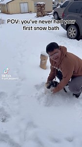 Snow baths can go beautiful or they can go this way 🤣🤣 @jeff_bryant17 #RezReels #SnowBath #Navajo #IndigenousCulture #ReelRez #Explore #IndigenousHumor #IndigenousPeople #IndigenousTraditions | Seeing Red Media