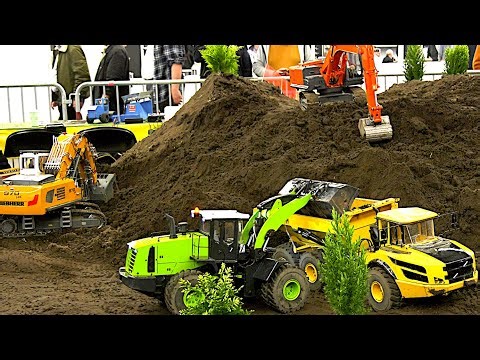 RC Construction Site Demolition Excavator Trucks Ambulance Dump Truck Wheel Loader Dortmund 2023