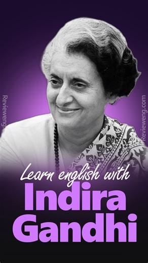 Revieweng on Instagram: "Learn English With Indira Gandhi Interview 🎙️✨ Indira Gandhi didn’t just lead a nation; she commanded the English language with rare elegance and absolute authority. In this interview, watch how she uses sophisticated phrasing to disarm the interviewer while maintaining total composure. 🌩️ 👇 Why this reel matters: ✅Master formal & diplomatic English. ✅Learn how to sound confident under pressure. ✅Expand your advanced vocabulary bank. If you want to sound more intellec