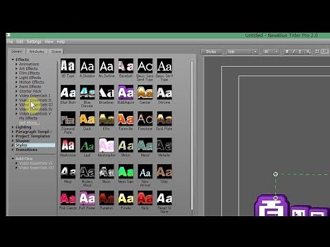 NewBlueFX Titler Pro NLE / EDIUS Pro チュートリアル エフェクト / カメラ&照明篇