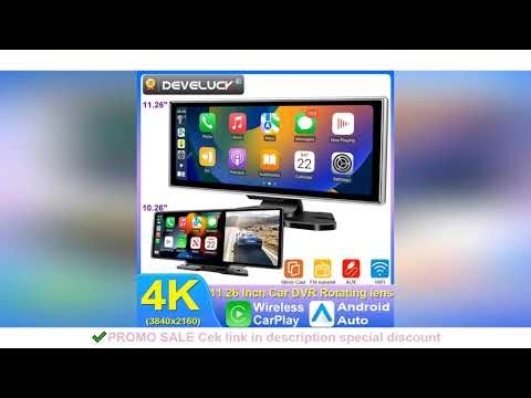 10/11.26 inch Dash Cam 4K Car DVR Wireless Carplay & Android Auto GPS Navigation Video Recorder Dash