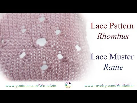 Lace knitting pattern rhombus - Lace Pattern Rhombus