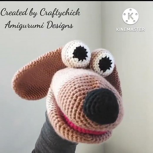 The Dog Hand Puppet English pdf Crochet Pattern, links in the discription