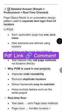 Page Object Model (POM) in Selenium 🔥 | Automation Interview Must Know