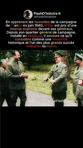 La réaction euphorique d’Hitler à la chute de la France.