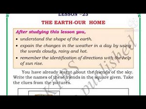 The Earth - Our Home Part 1 Class 3 EVS full lesson explanation and textbook activities Karnataka