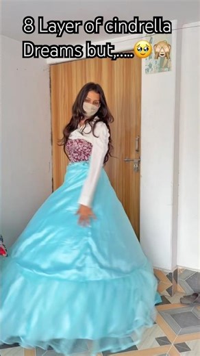 8 Layer of cinderella Dreams.. and one step = reality check 😂👗✨#shorts #funnybts #cinderella