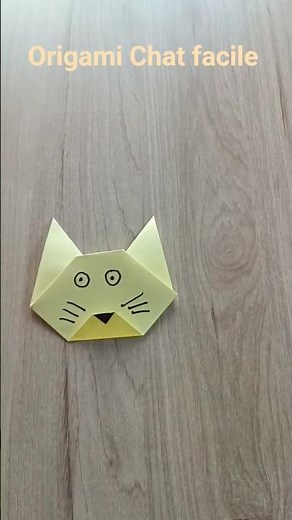 Origami chat facile #origami #origamifacile #paperart