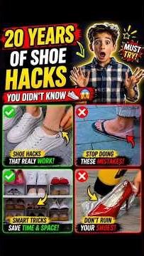 👟😱20 Years of Shoe Hacks You Didn’t Know#lifehacks #shoes #shorts