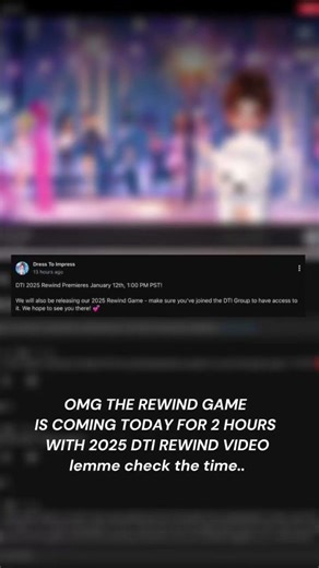 I don’t wanna miss 2025 rewind game too….. #roblox #dti #dresstoimpress