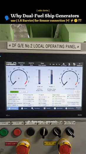 Zeeshan Saquib on Instagram: "🤔⚡Why Dual-Fuel ship Generators use I.S ( Intrinsically Safe) barrier connection for Sensors and transmitters ? I had a sensor failure on Secondary Fuel for Generator on ship and this is how I troubleshooted 🤓 Share it to your sailor friends for solving the problems on transmitter and sensors using 4-20mA signal for Control System of Generators. #marinetechnology #marineengineering #merchantnavy #dualfuelgenerator #himsenengines"