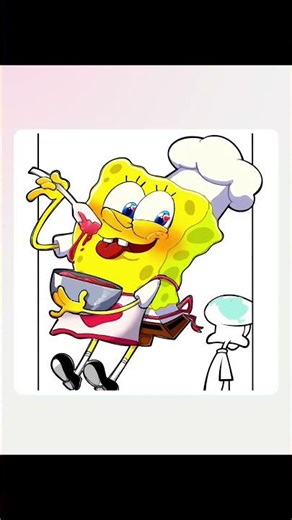 SpongeBob Chef Mode ON! 🍓👨‍🍳 Funny Cooking Moment | Shorts #art #asmr