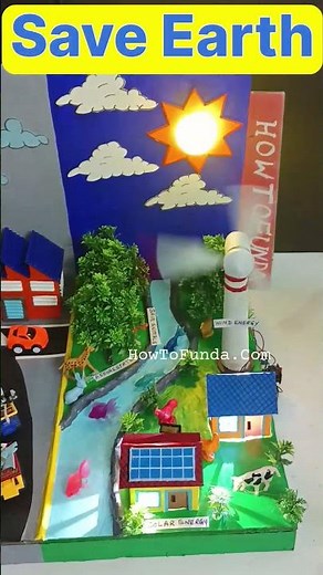 save earth working model for science exhibition - save environment - shorts | howtofunda