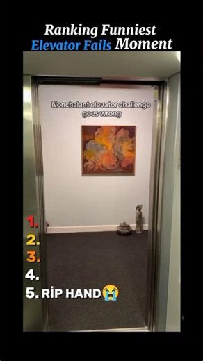 Ranking Funniest Elevator Fails moment #ranking #funny #elevator #fail #shorts #funnyvideo