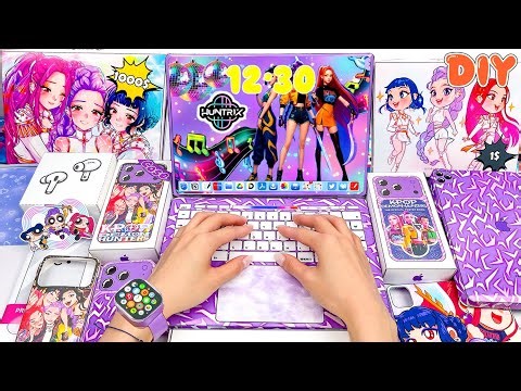 ASMR Paper DIY ✨ $1 Vs $1000 HUNTRIX Purple Edition | Mystery Blind Bag Unboxing | Episode 23