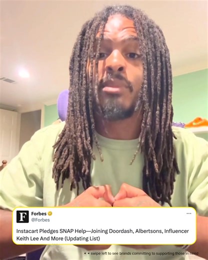 3.6K views · 19 reactions | TikTok star Keith Lee is calling on businesses to step up for families hit hardest by the SNAP disruption. With 42 million Americans affected, he launched a challenge urging meals and resources be donated—and local spots and national chains are already answering the call.  #KeithLeeChallenge #SNAPSupport #CommunityFirst : Keith Lee via TikTok; Forbes via X | BuzzFeed Video | Facebook