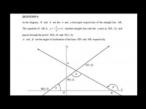 Analytical Geometry Question 4 Mathematics _November 2016