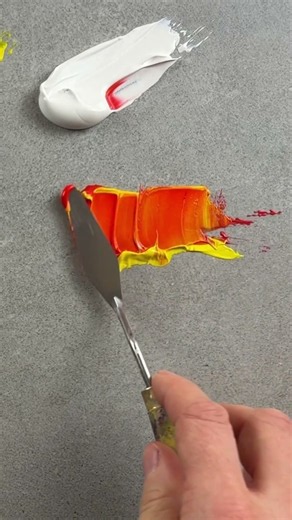 How to Mix Dark Orange Color with Acrylic Paint