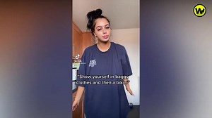 baggy clothes vs bikini challenge