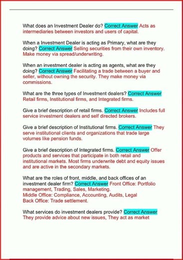 Canadian Securities Course Exam Question Bank With Actual Ex video