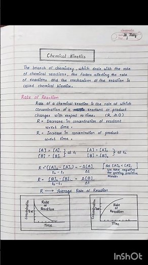 Chemical Kinetics Notes | Class 12 | Chemistry | NEET | HSC | CBSE #neet #chemistry #class12 #aiims