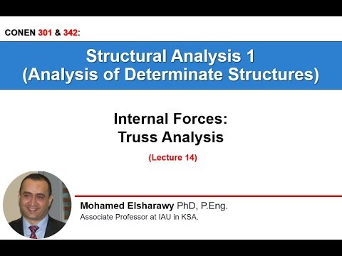 Structural Analysis 1: Internal Forces 14 - Truss Analysis 3 ( Method of Sections)