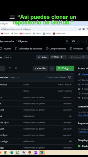 120K views · 2.2K reactions |  “Así puedes clonar un repositorio de reactjs en GitHub. ” #programacionweb #desarrolloweb #programadoresweb #ReactJS #javascript | Progamacion web, | Facebook