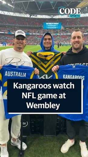Kangaroos watch NFL game at Wembley