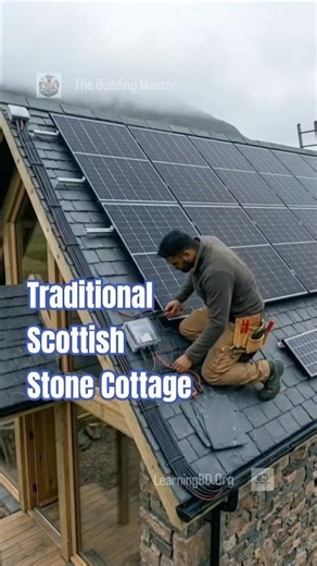 Scottish Stone Cottage 🏘 | Traditional Stone House #construction #forestcabin #travel