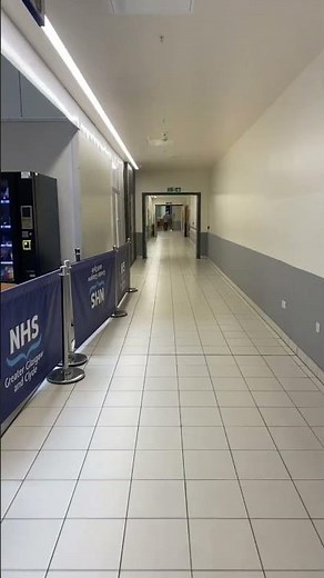 The inside of the Queen Elizabeth University Hospital is designed like a small indoor town