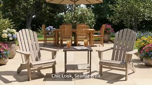 COOS BAY Aurora Terrace Outdoor Side Table with 2-Tier Storage, Metal Patio Table for Garden, Balcony, Poolside, Porch, Wood Grain Top