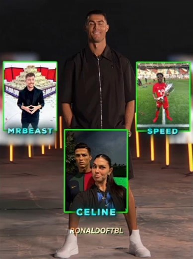 Ronaldo Choose Celine Over Mr beast & ishowspeed ❤️‍🩹