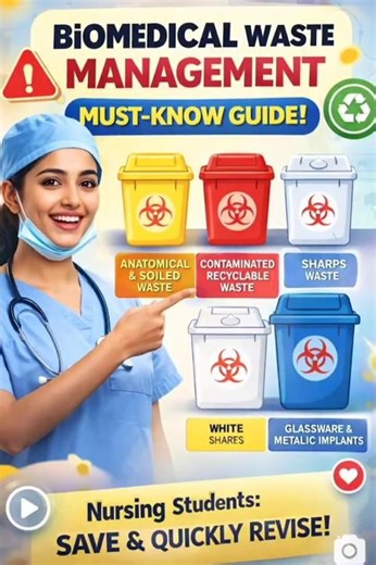 🗑️ Biomedical Waste Management Nurses & medical students ke liye must-know topic🔮 #youtubeshorts