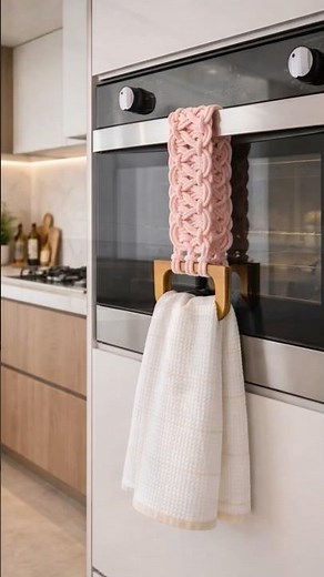 DIY Macrame Dish Towel Holder #diy #macrame #crafts #arttherapy
