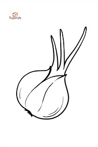 Onion coloring page ♥ Online and Printable for Free!