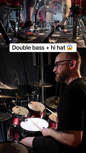 When you want to play double bass and keep left foot quarter notes going at the same time 😱 This is for all the guitar players that like to program hi hat notes during double bass runs 😂 #progdrummer #progressivemetal #progmetal