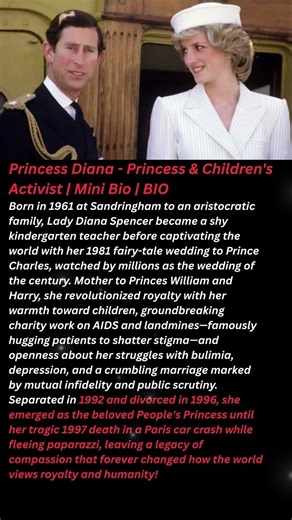 Princess Diana - Princess & Children's Activist | Mini Bio | BIO#shorts